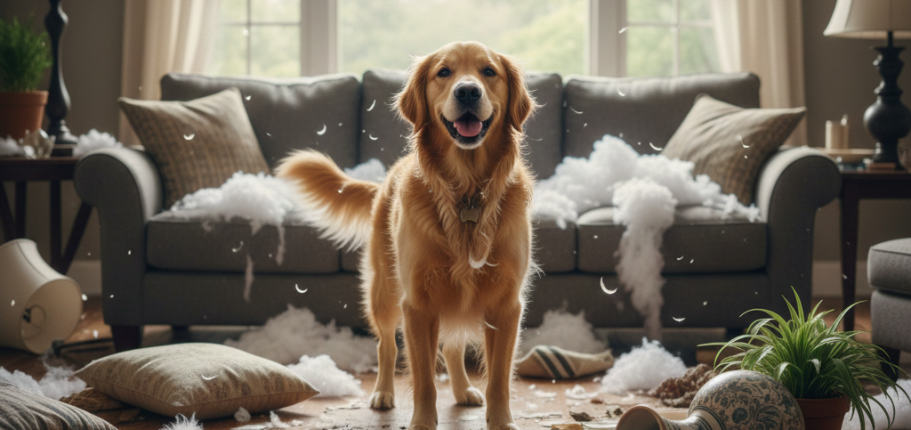 chien destructeur.